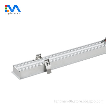 Recessed Dimmable LED Office Linear Ceiling Light System 100cm 120cm 150cm